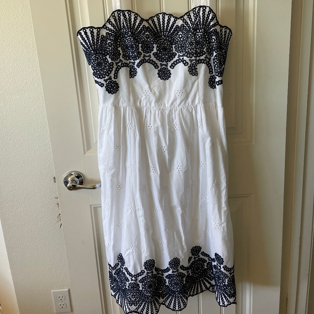 Draper James Bow Strap Eyelet Dress